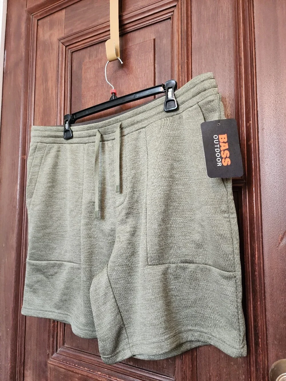 NWT-Bass Outdoors Men's Porter Fleece Shorts-Large